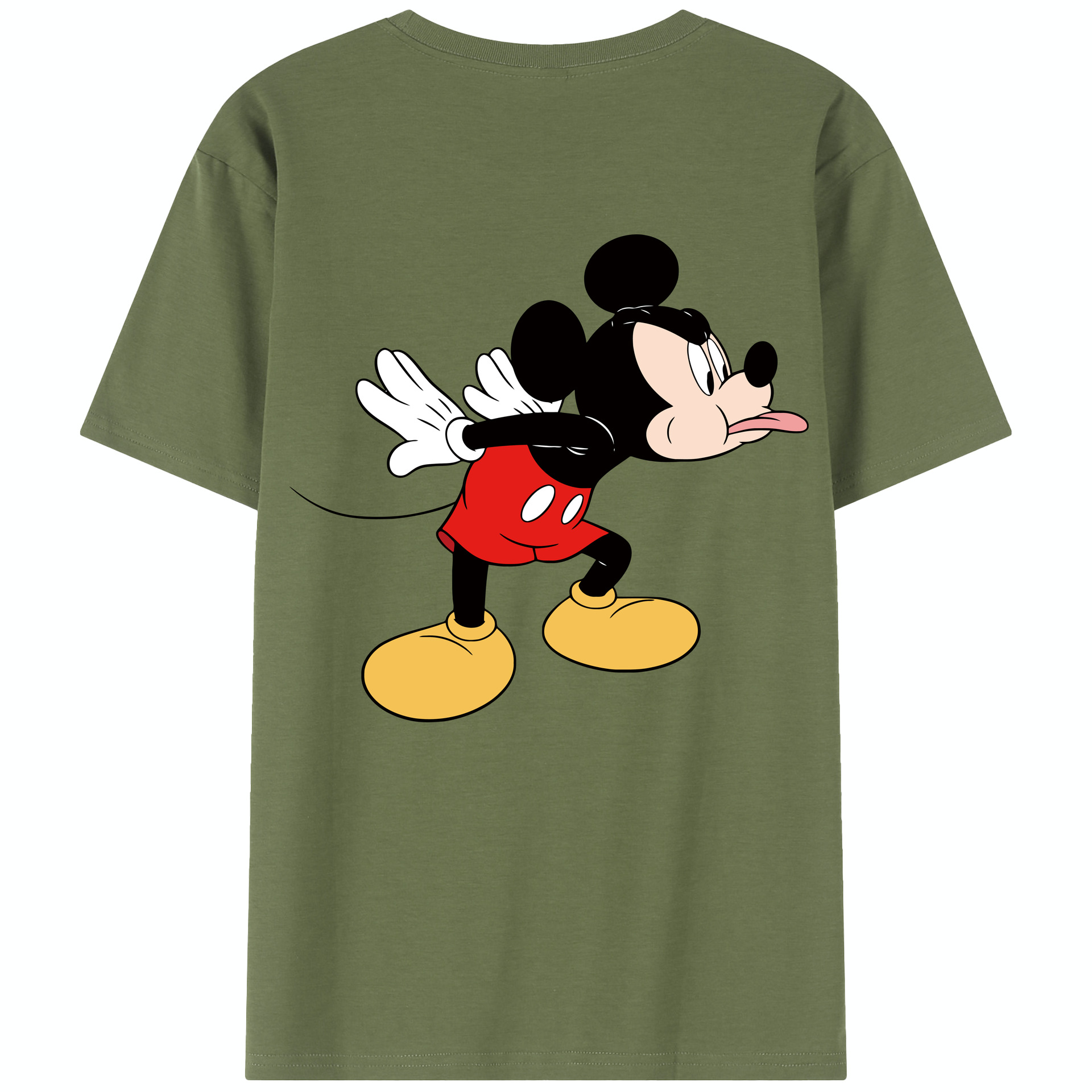 （画像用） ミッキーマウス Mickey Mouse 綿100％半袖Tシャツ（背面プリント）